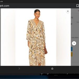 Free People Row of Roses Long Sleeve Maxi Dress. Size